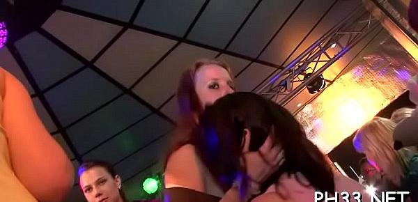  Lots of blonde ladies engulfing dicks and being fingered at group sex